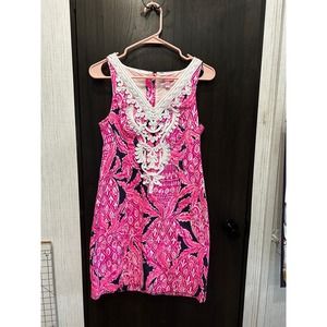 Lilly Pulitzer Gabby Pineapple Shift Dress SZ 0